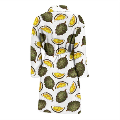 Durian Pattern Print Design DR03 Men Bathrobe