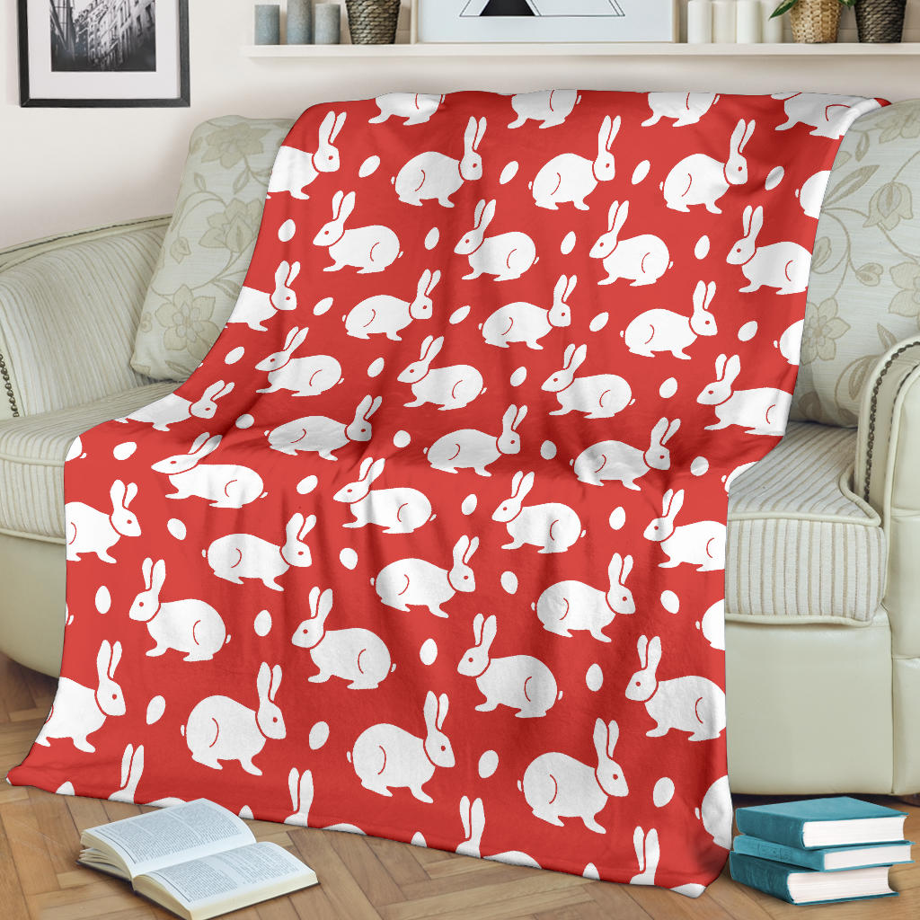 Rabbit Pattern Print Design RB017 Fleece Blanket