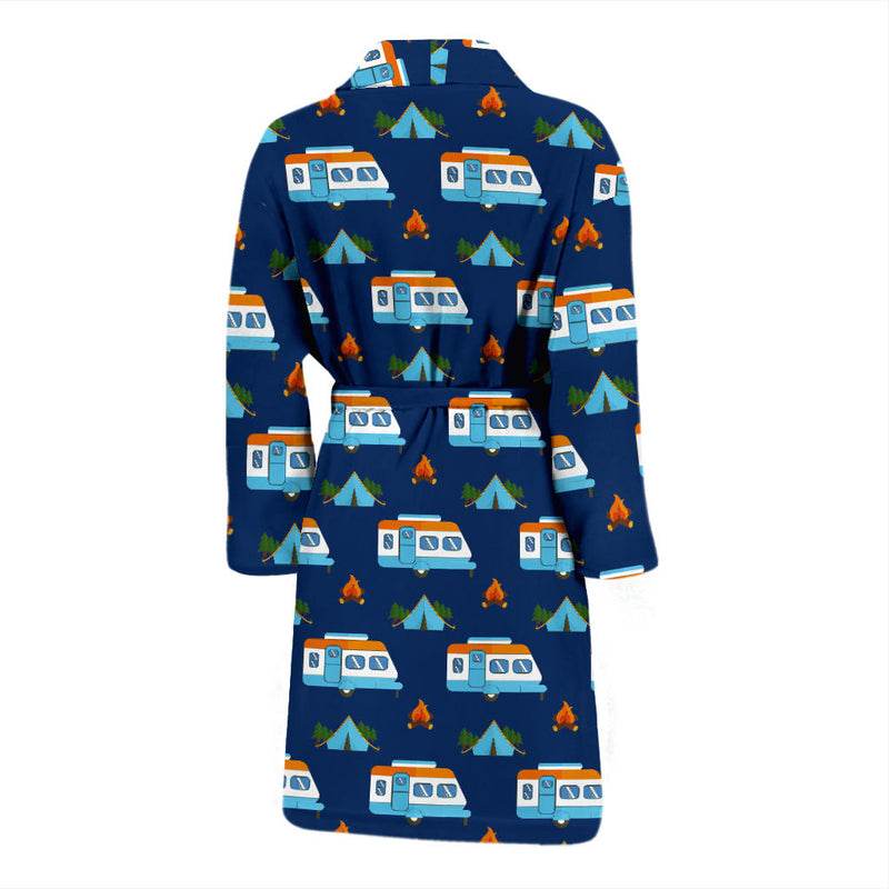 Camper Pattern Camping Themed No 3 Print Men Bathrobe