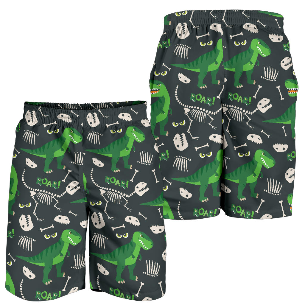 T Rex Pattern Print Design A05 Mens Shorts