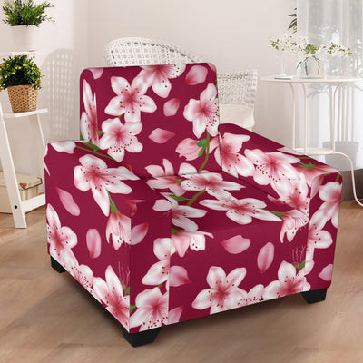 Cherry Blossom Pattern Print Design CB06 Armchair Slipcover