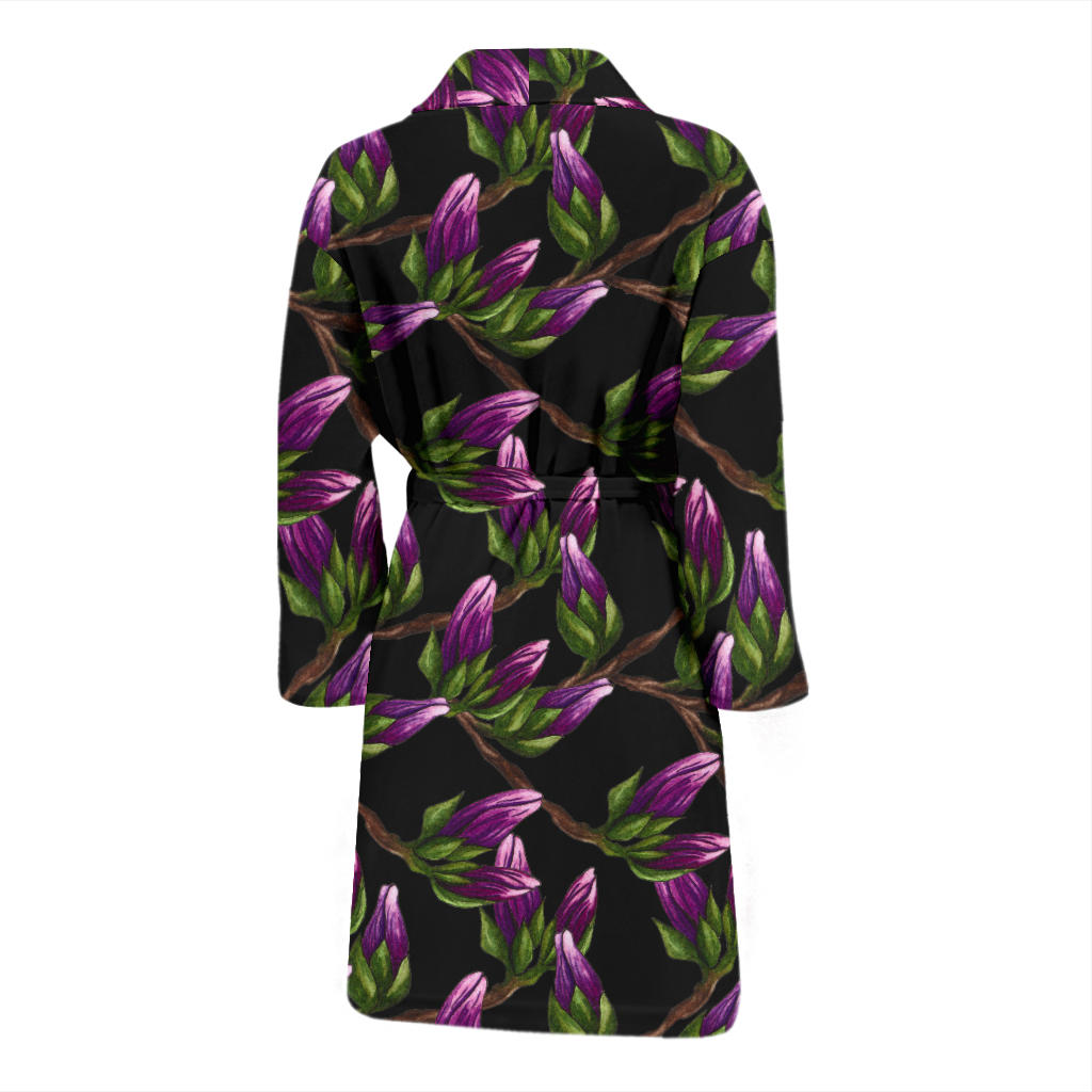 Magnolia Pattern Print Design MAG010 Men Bathrobe