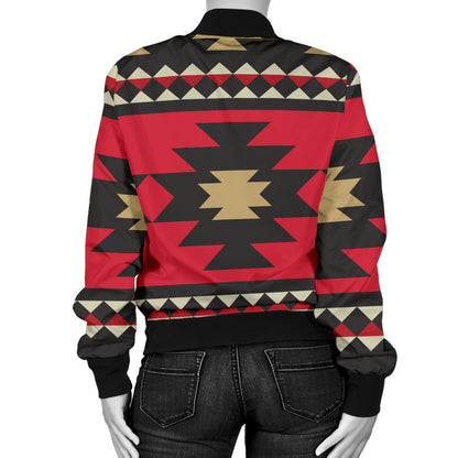 Navajo Pattern Print Design A04 Women's Bomber Jacket