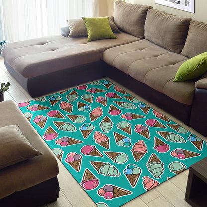Ice Cream Pattern Print Design IC01 Area Rugs