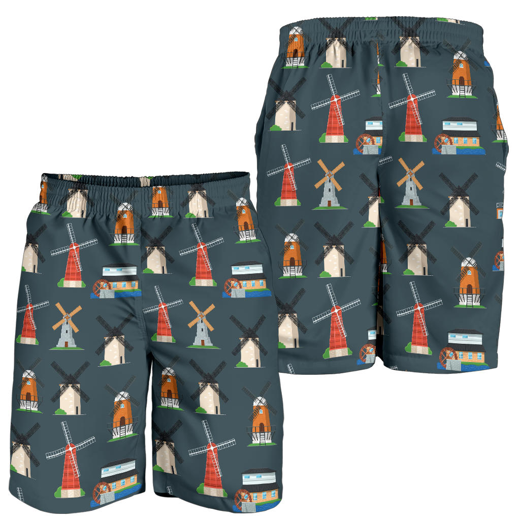 Windmill Pattern Print Design 04 Mens Shorts