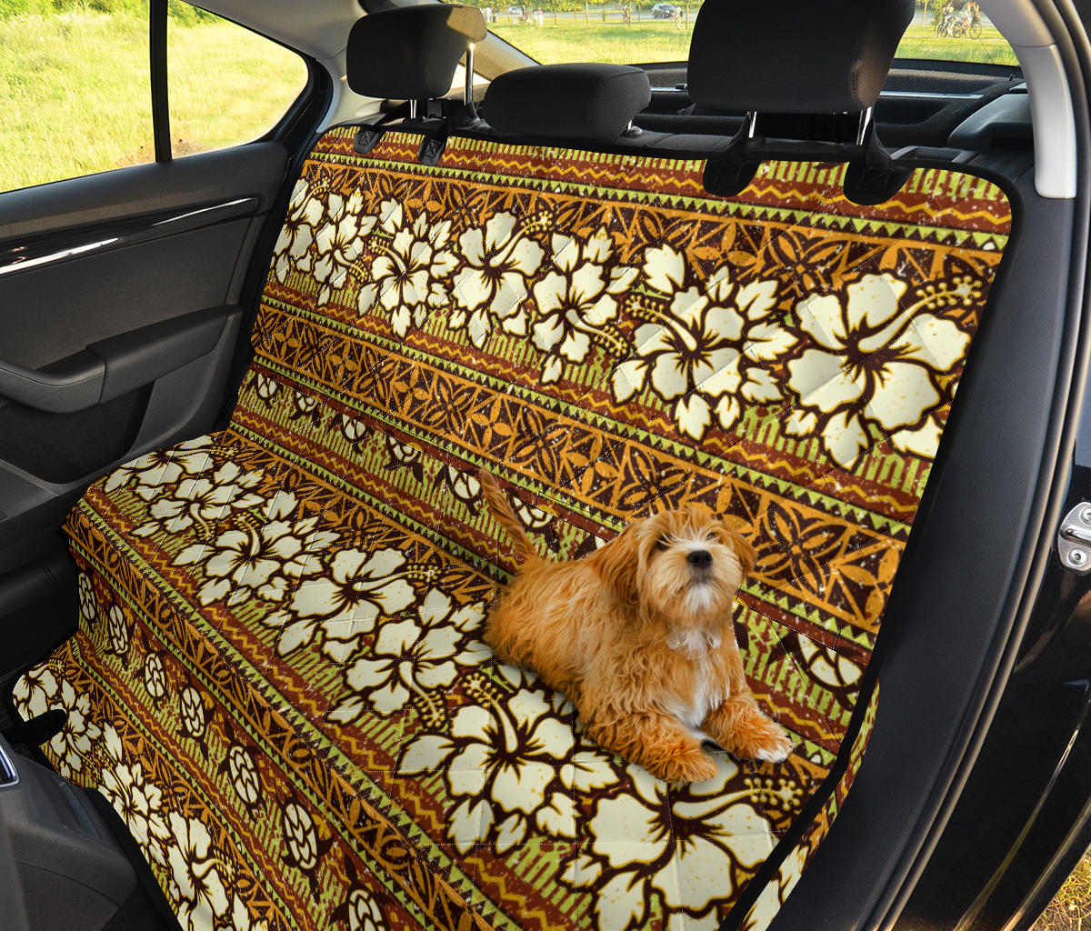 Hawaiian Themed Pattern Print Design H015 Rear Dog  Seat Cover