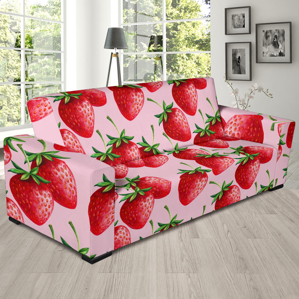 Strawberry Pattern Print Design SB03 Sofa Slipcover