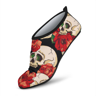 Skull Red Rose Aqua Water Shoes