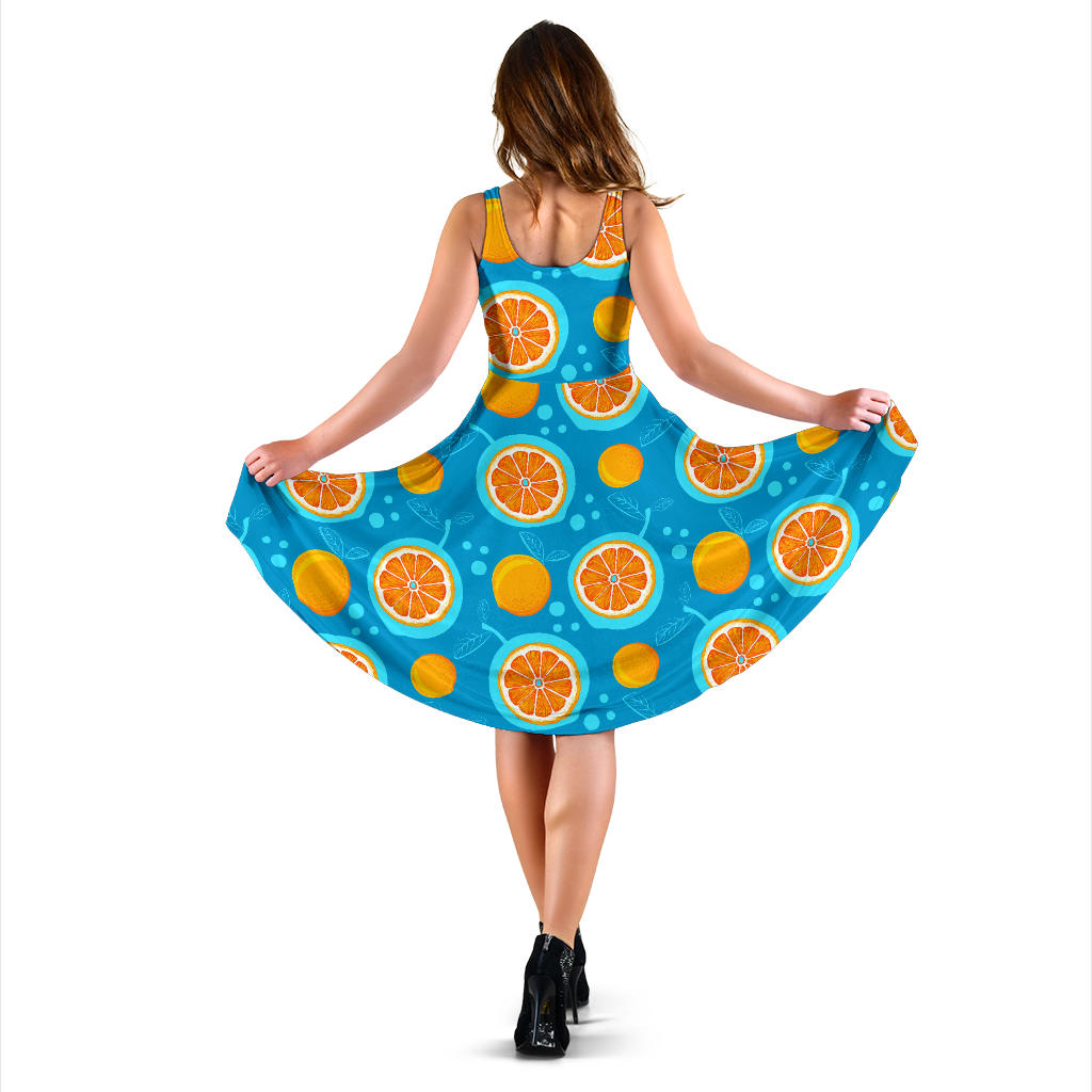 Grapefruit Pattern Print Design GF03 Midi Dress