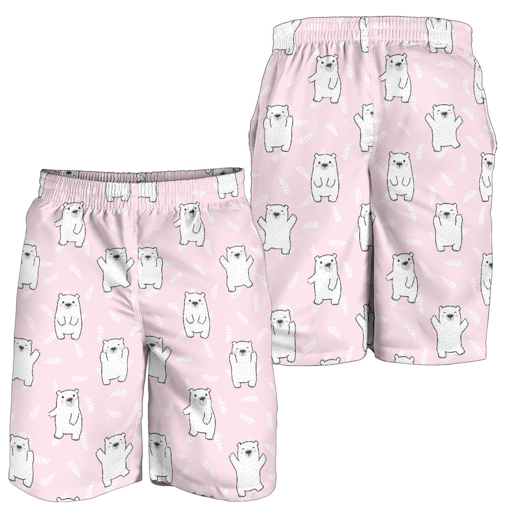 Polar Bear Pattern Print Design PB09 Mens Shorts