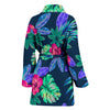 Tropical Flower Pattern Print Design TF09 Women Bathrobe