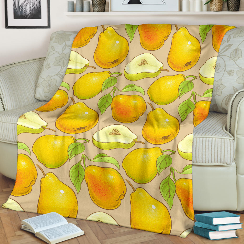Pear Pattern Print Design PE05 Fleece Blanket