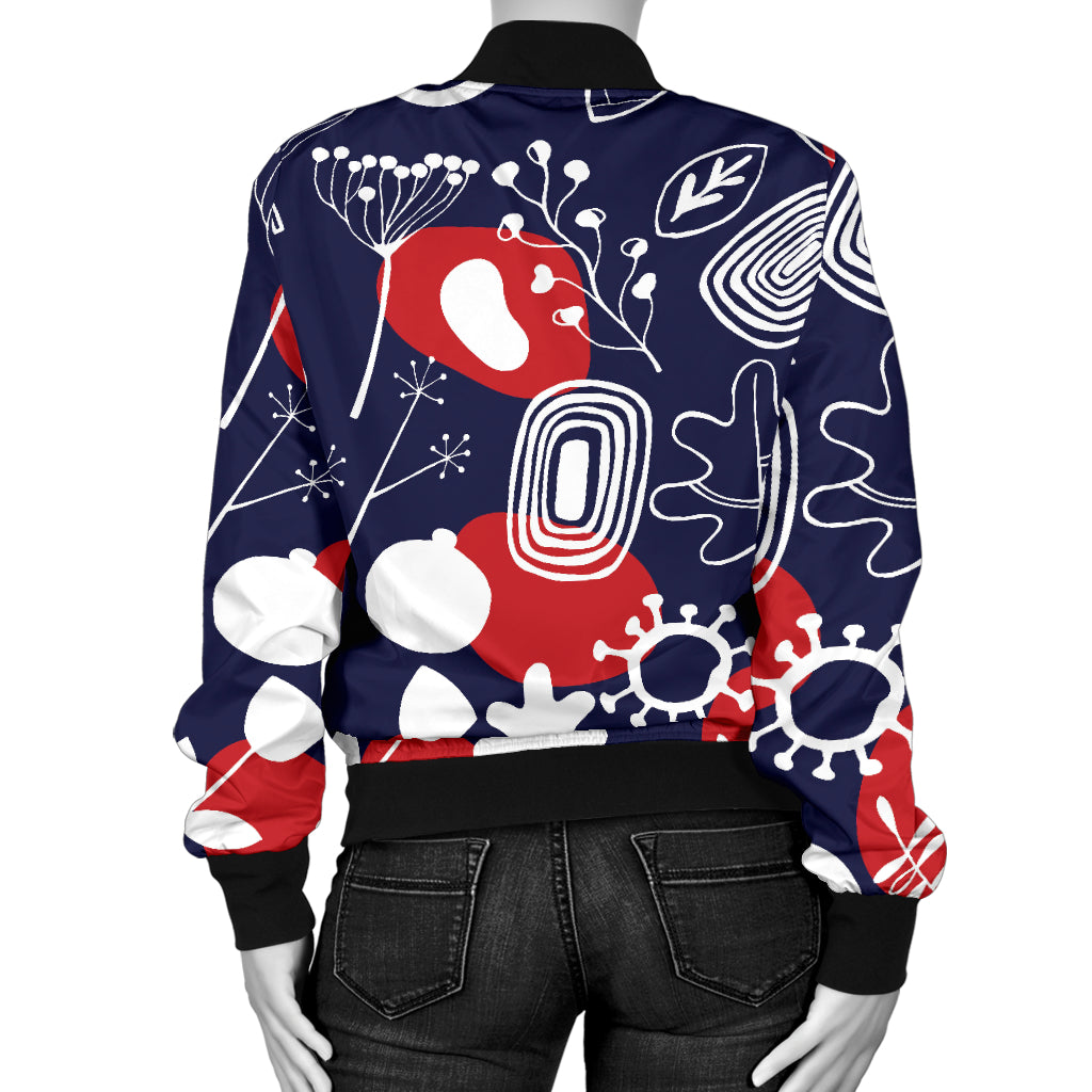 Nordic Pattern Print Design A02 Women's Bomber Jacket