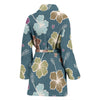 Hibiscus Pattern Print Design HB033 Women Bathrobe