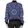 Medallion Pattern Print Design 05 Women's Bomber Jacket