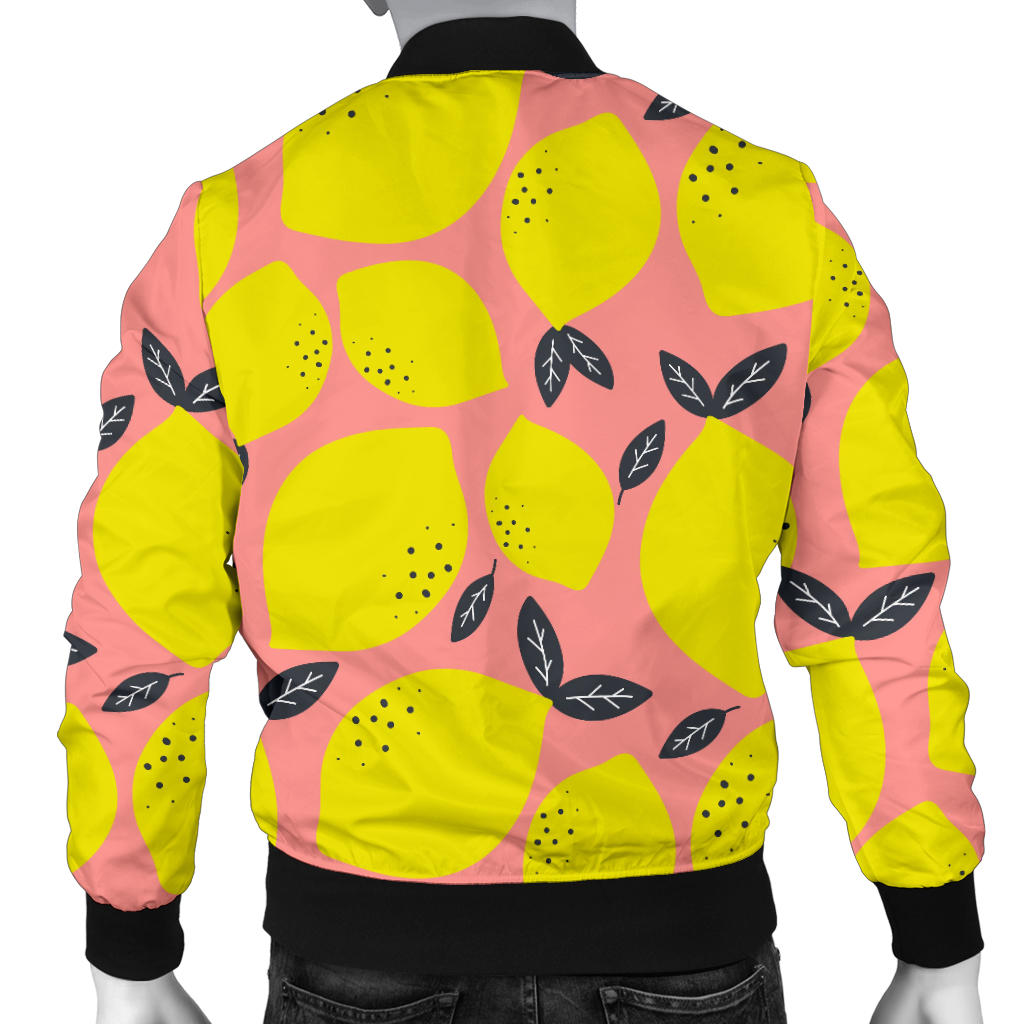 Lemon Pattern Print Design LM03 Men Bomber Jacket