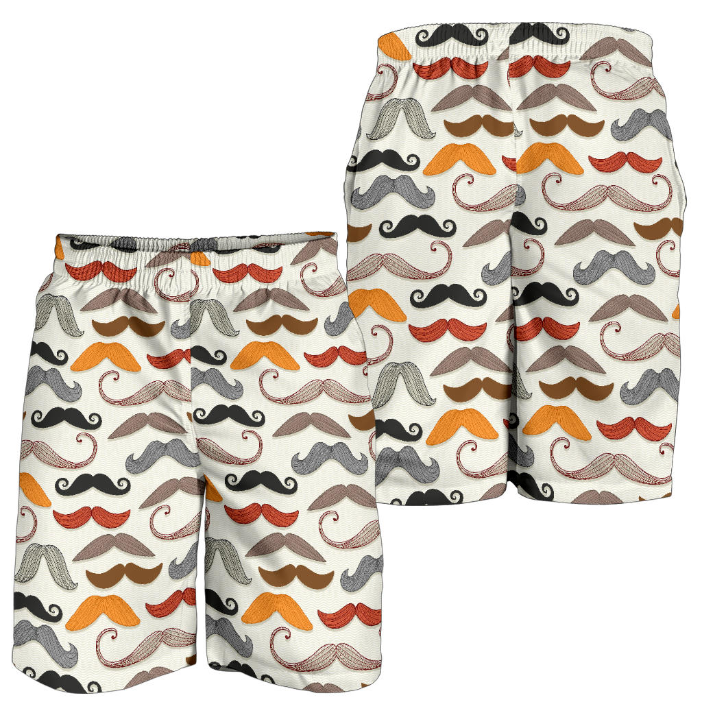 Mustache Pattern Print Design A02 Mens Shorts