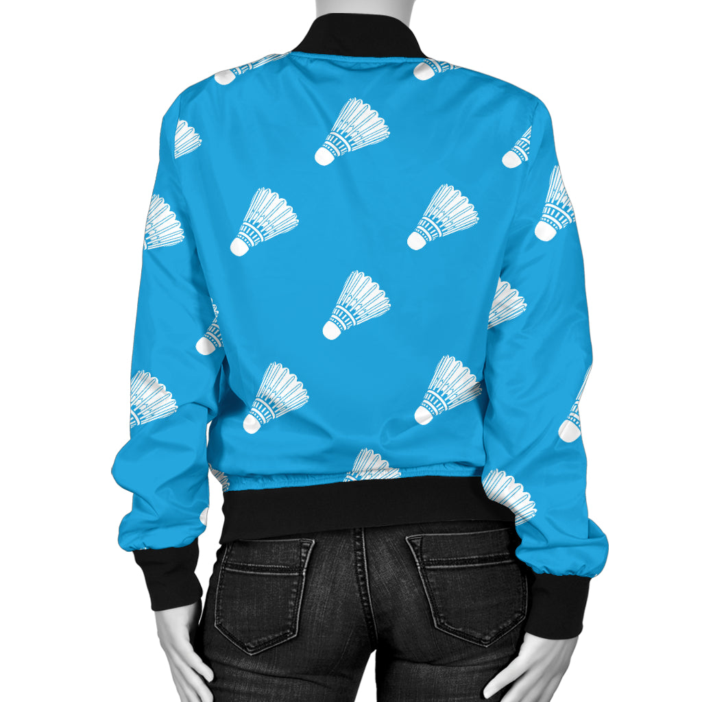 Badminton Ball Pattern Print Design 08 Women's Bomber Jacket