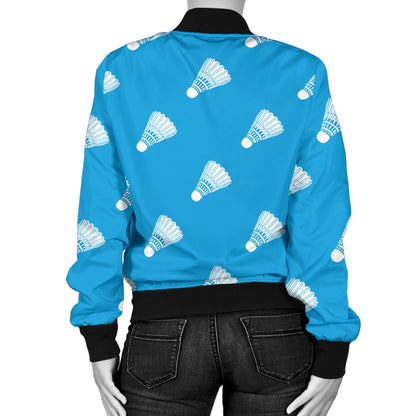 Badminton Ball Pattern Print Design 08 Women's Bomber Jacket