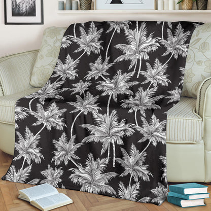 Palm Tree Pattern Print Design PT03 Fleece Blanket