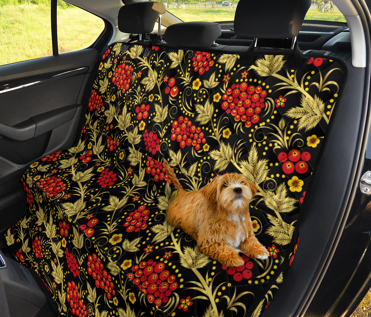 Cranberry Pattern Print Design CB02 Rear Dog  Seat Cover