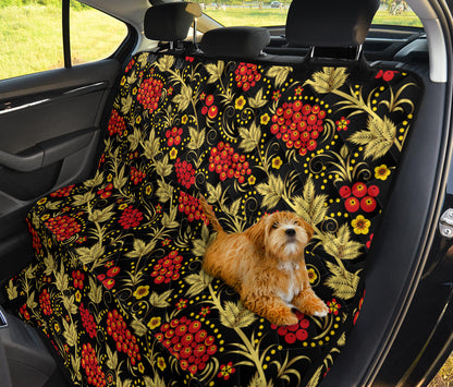 Cranberry Pattern Print Design CB02 Rear Dog  Seat Cover