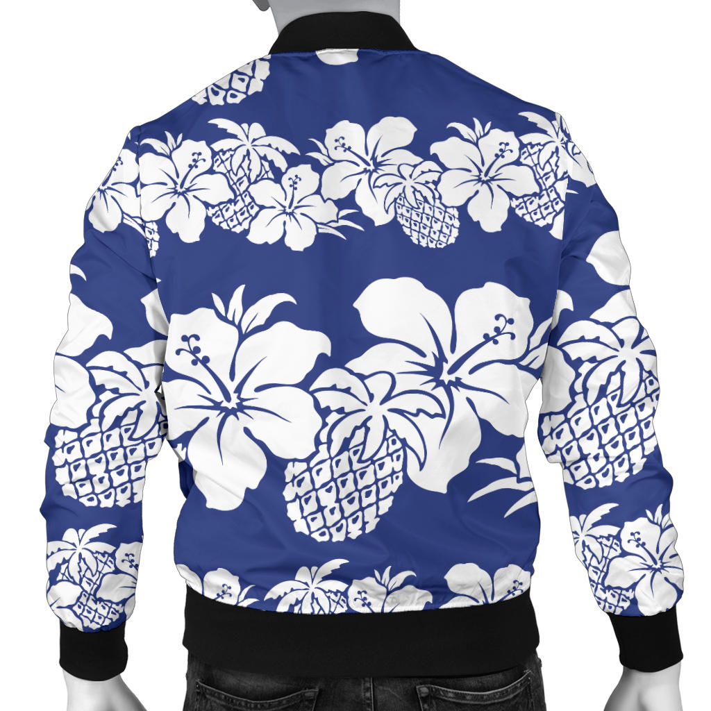 Hawaiian Themed Pattern Print Design H07 Men Bomber Jacket