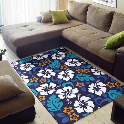 Hibiscus Pattern Print Design HB030 Area Rugs