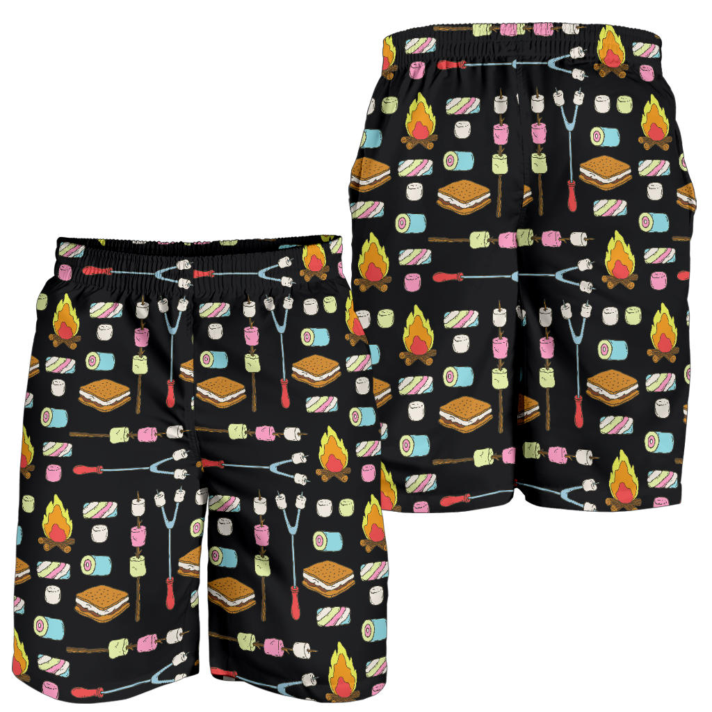 Camping Campfire Marshmallows Mens Shorts