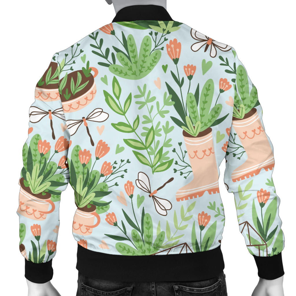 Gardening Pattern Print Design G04 Men Bomber Jacket
