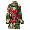 Poinsettia Pattern Print Design POT05 Women Bathrobe