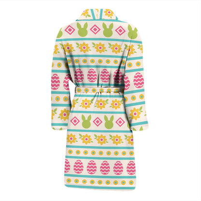 Easter Eggs Pattern Print Design RB016 Men Bathrobe