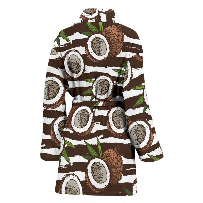 Coconut Pattern Print Design CN04 Women Bathrobe