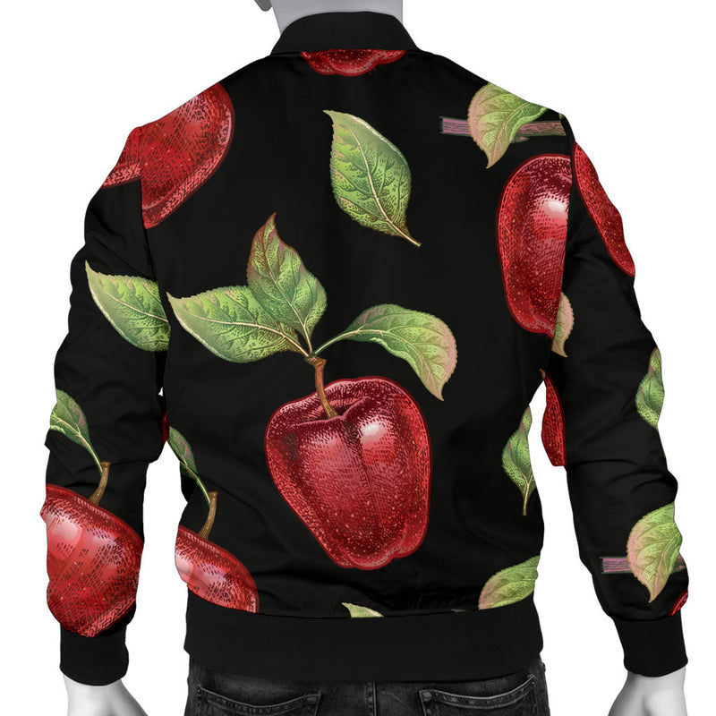 Apple Pattern Print Design AP011 Men Bomber Jacket