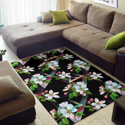 Apple Blossom Pattern Print Design AB07 Area Rugs