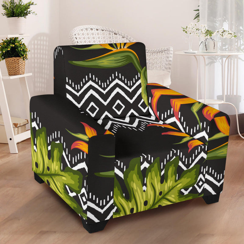 Bird Of Paradise Pattern Print Design BOP07 Armchair Slipcover