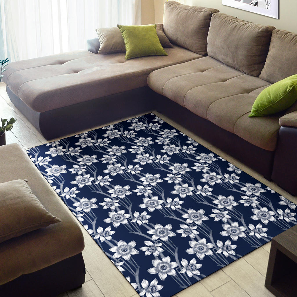Daffodils Pattern Print Design DF09 Area Rugs