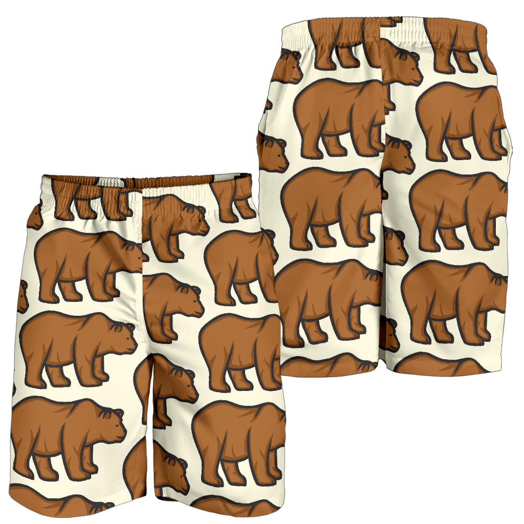 Bear Pattern Print Design BE05 Mens Shorts
