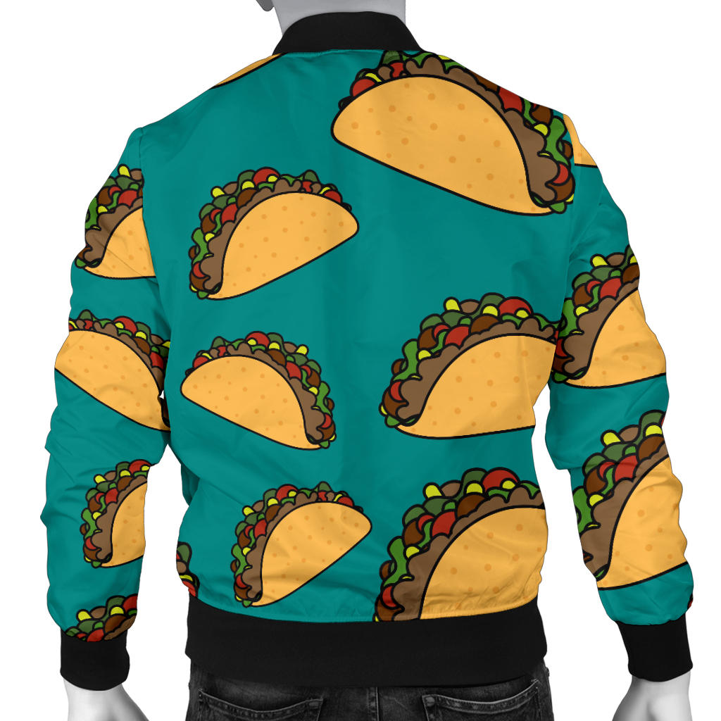 Taco Pattern Print Design TC07 Men Bomber Jacket