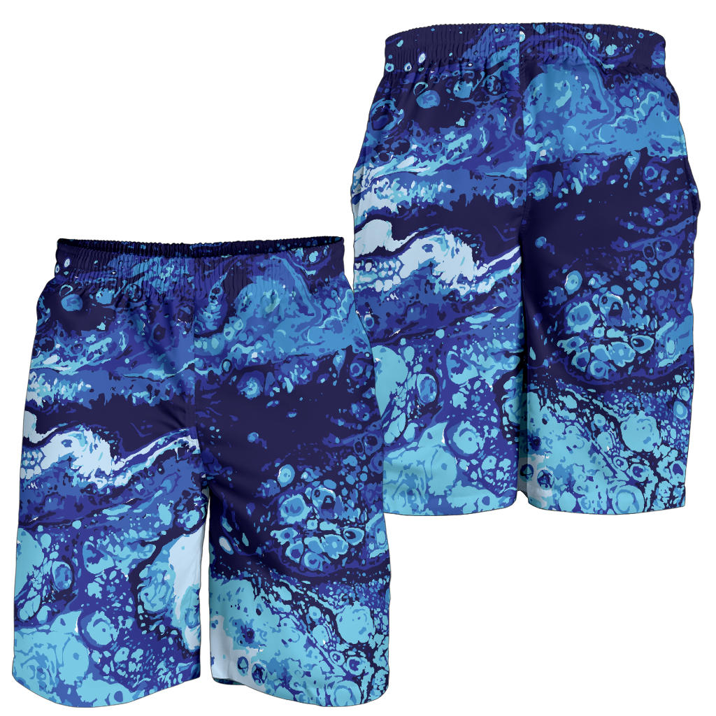 Ocean Liquid Pattern Print Design A03 Mens Shorts