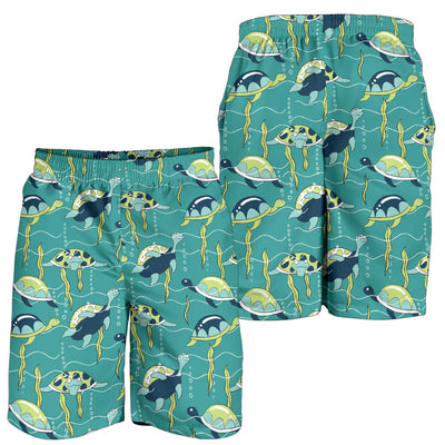 Sea Turtle Pattern Print Design T08 Mens Shorts