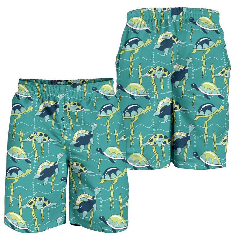 Sea Turtle Pattern Print Design T08 Mens Shorts