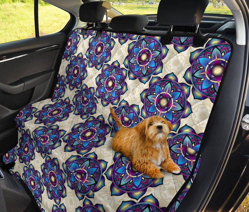 Lotus Boho Pattern Print Design LO08 Rear Dog  Seat Cover