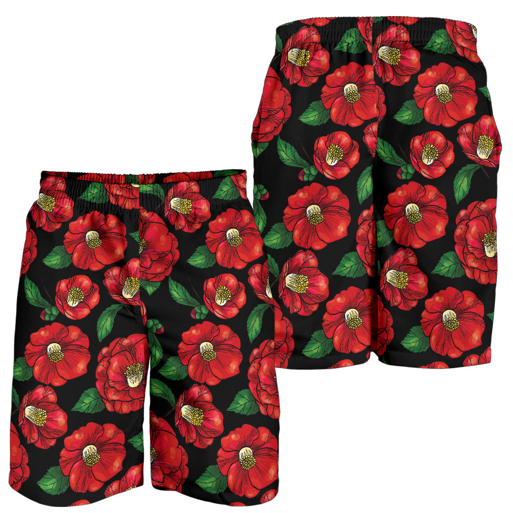 Camellia Pattern Print Design CM07 Mens Shorts