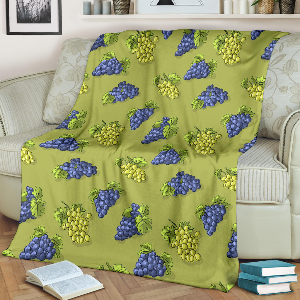 Grape Pattern Print Design GP08 Fleece Blanket