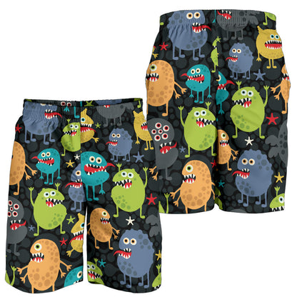 Monster Pattern Print Design 01 Mens Shorts