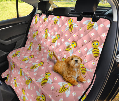 Bee Pattern Print Design BEE07 Rear Dog  Seat Cover