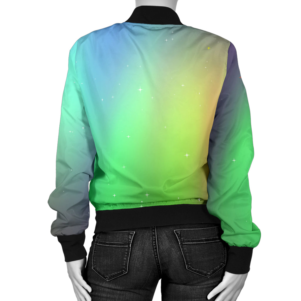 Aurora Borealis Pattern Print Design 03 Women's Bomber Jacket