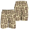 Tiki Brown Symbol Print Mens Shorts