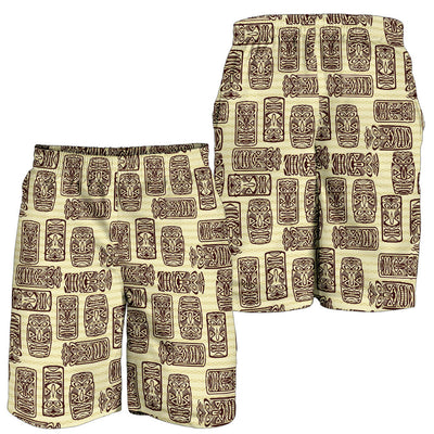 Tiki Brown Symbol Print Mens Shorts